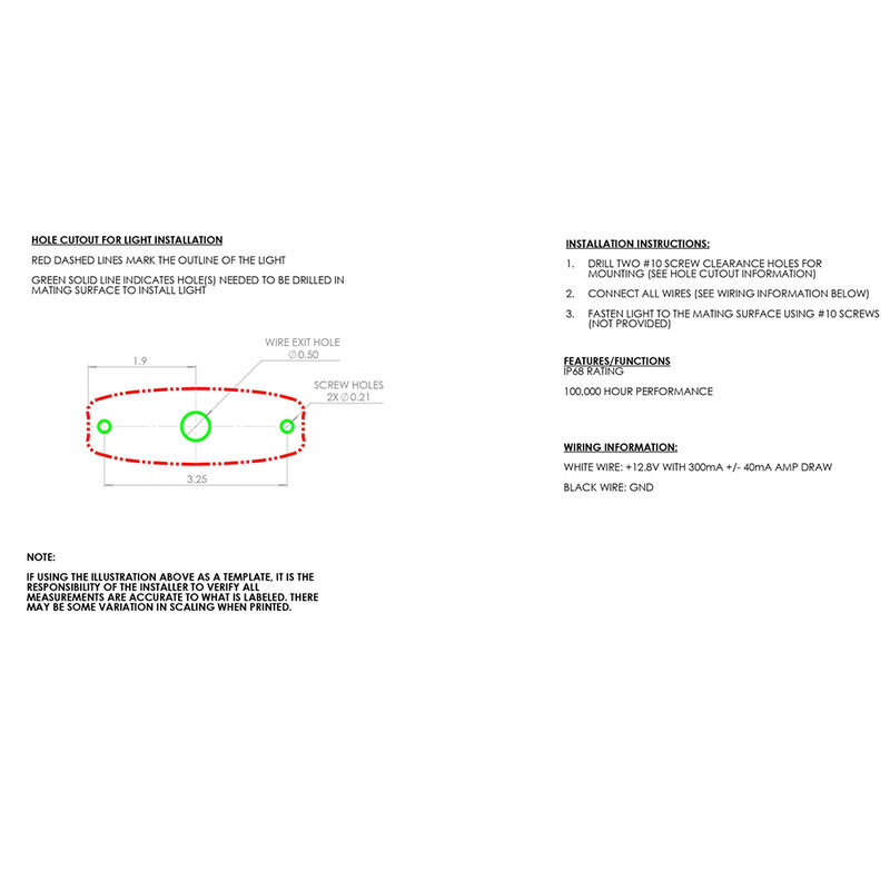 TecNiq M51 Water Dragon Underwater Light, 3 LED Plastic Model, White image number 4