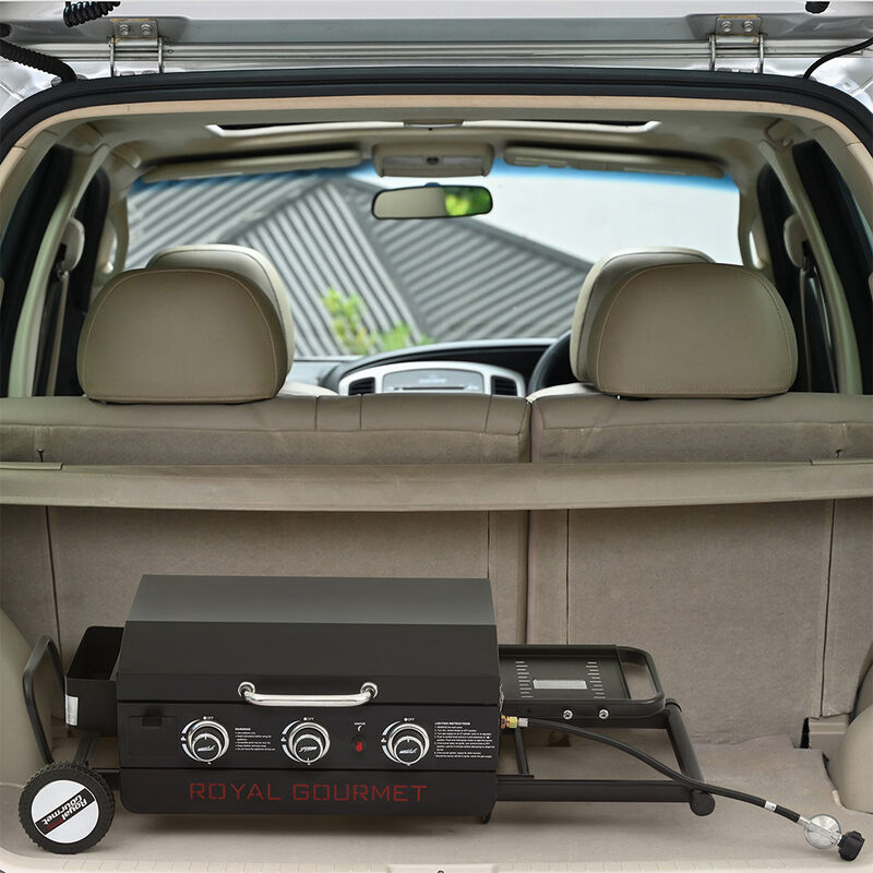 Royal Gourmet 23" Portable 3-Burner Gas Griddle with Collapsible Stand image number 5