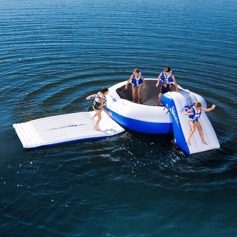 Aquaglide Malibu Aquapark With Bouncer, Slide, And Walkway image number 2