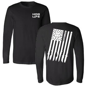 Hog Life Men's Flag Long-Sleeve Tee