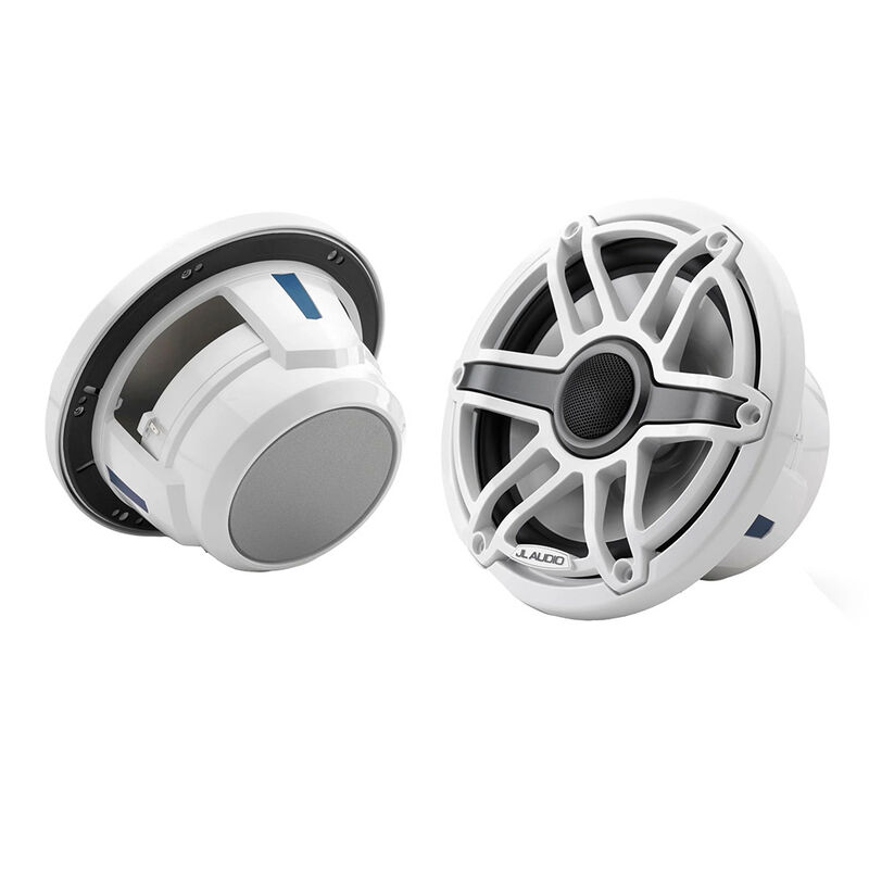 JL Audio M6 Series 7.7" Marine Coaxial Speakers w/ Gloss White Sport Grille image number 1