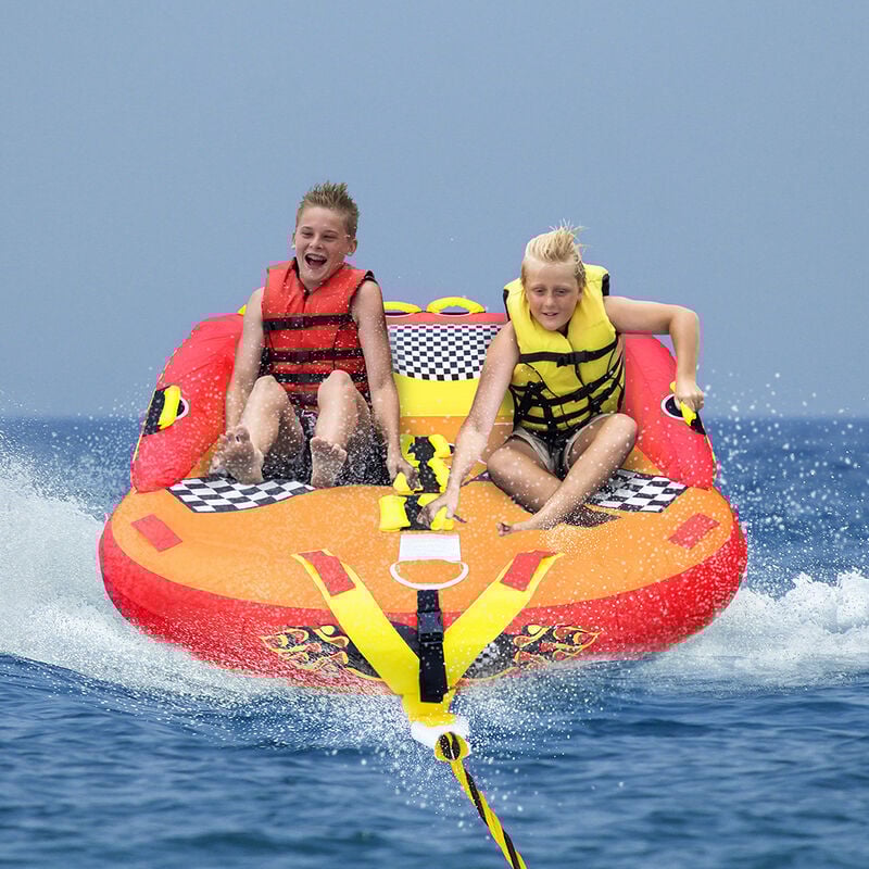 Sunny & Fun Two-Person Towable Tube with Cushioned Handles image number 6