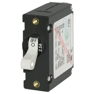 Blue Sea Systems A-Series Toggle Switch Circuit Breaker, Single Pole 2.5 Amp