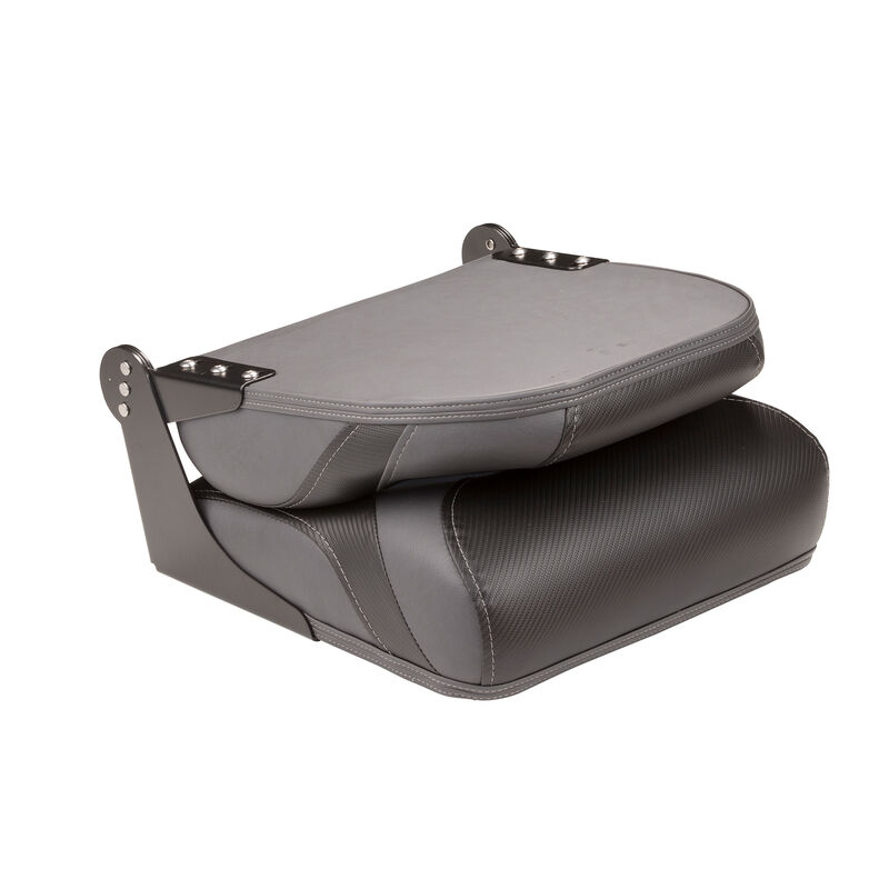 Deluxe Fold Down Pontoon Fishing Seat with High Back - Grey image number 3