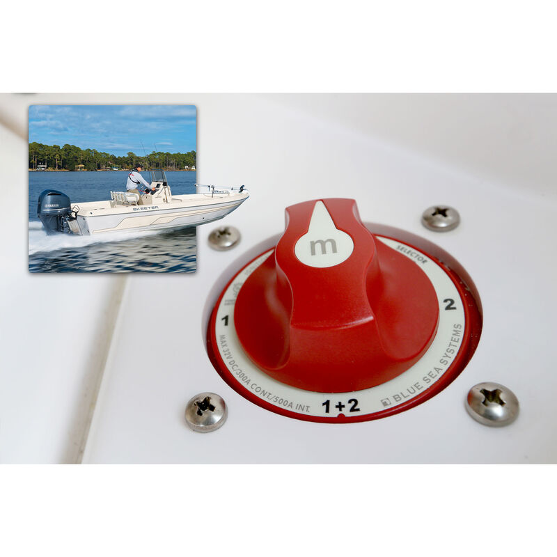 Blue Sea m-Series Mini Selector Battery Switch - Red image number 3