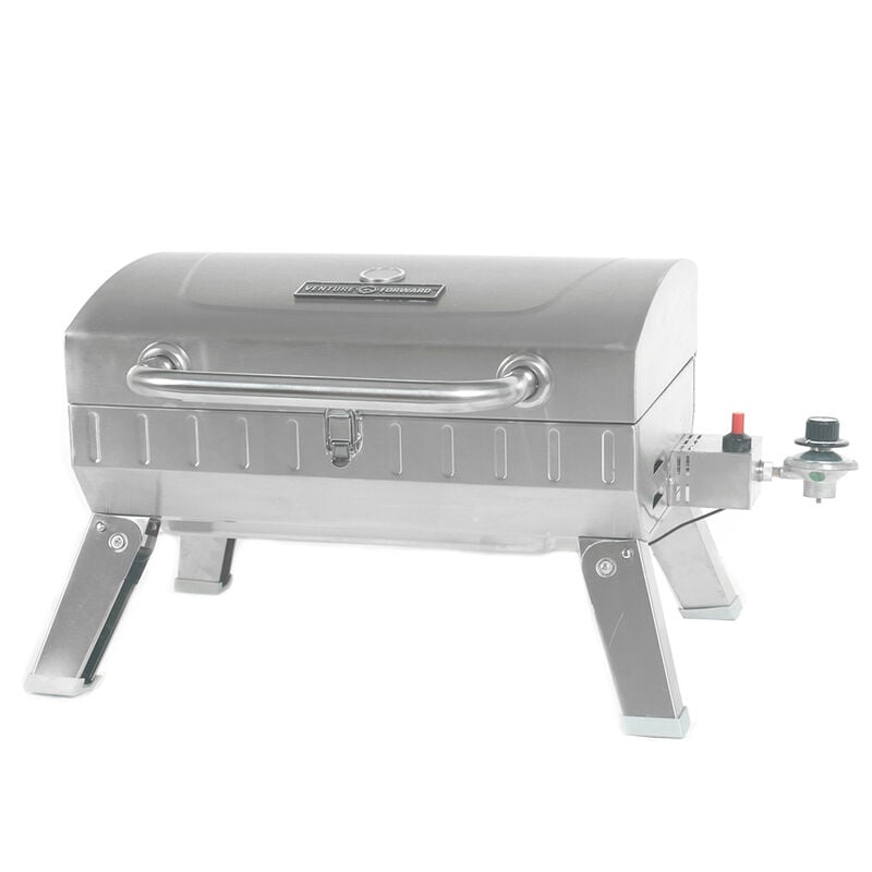 Venture Forward Stainless Steel Portable Propane Gas Grill w/ 20lb Conversion Hose image number 1