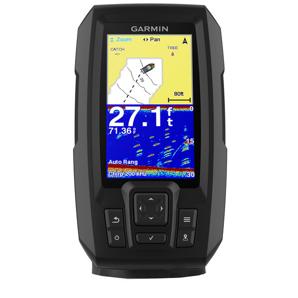 Garmin Striker Plus 4 GPS Fishfinder with Quickdraw Contours Mapping Software Overton's