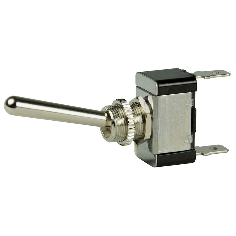BEP SPST Chrome Plated Toggle Switch, Off/On, Long Handle image number 1