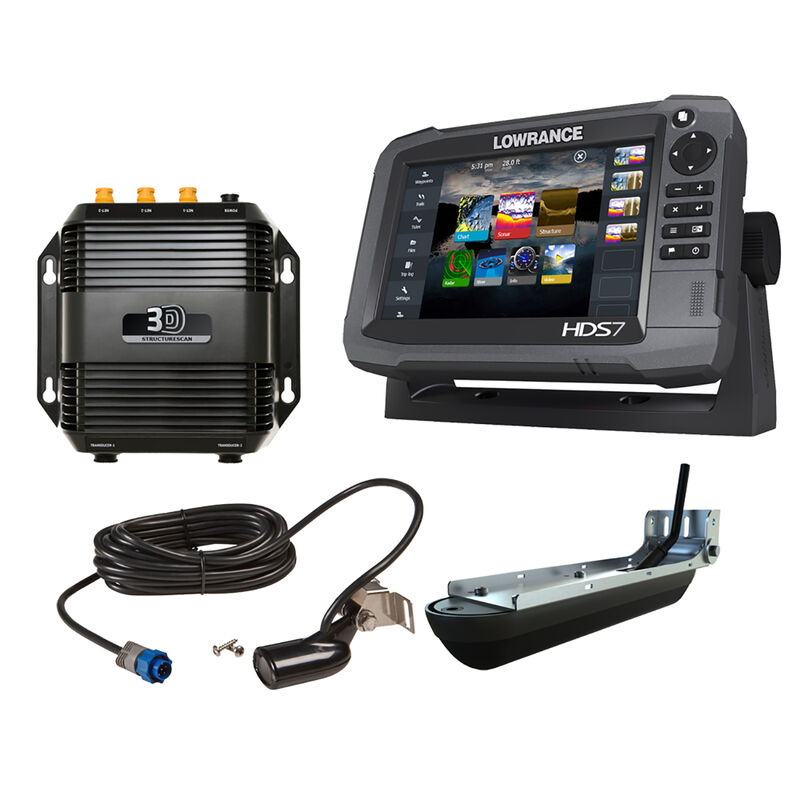 Lowrance HDS-7 Gen3 Insight Fishfinder/Chartplotter Bundle With StructureScan 3D image number 1