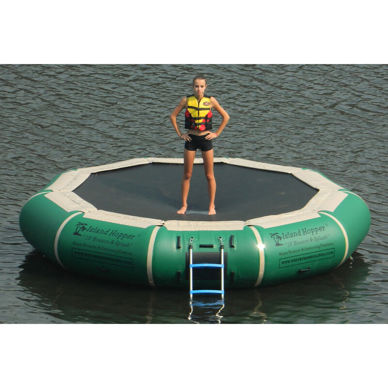 Island Hopper 13' Bounce 'N Splash Water Bouncer, Natural Green image number 2