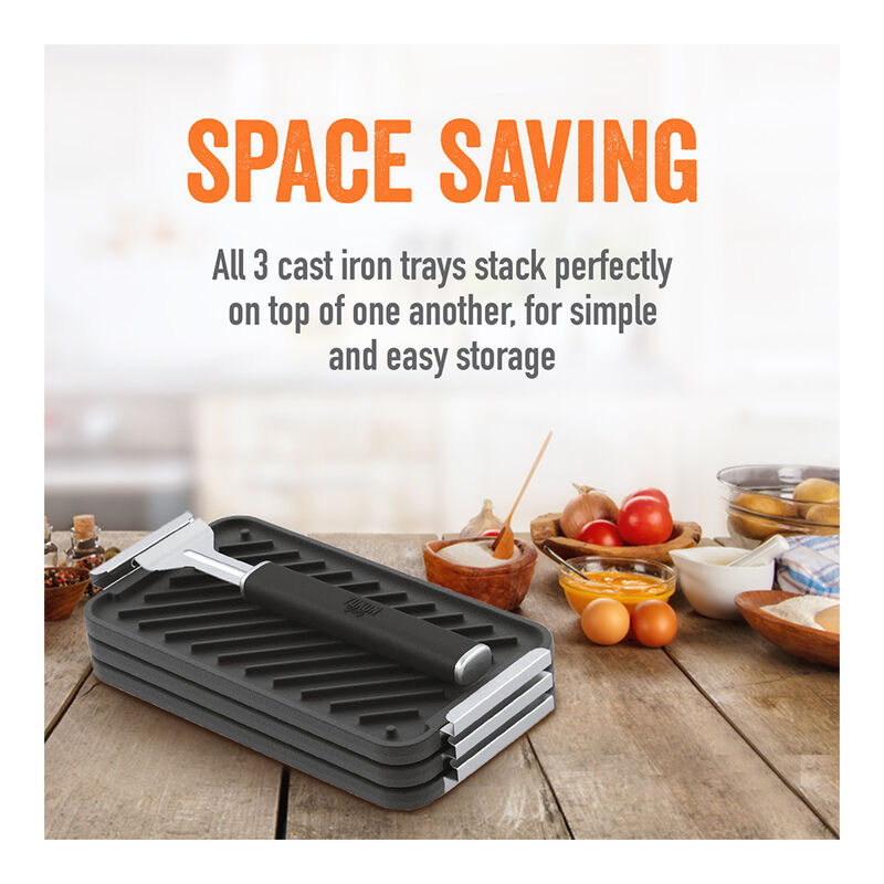 Yukon Glory Sear 'N Serve 4-Piece Cast Iron Grill Pan Set image number 3