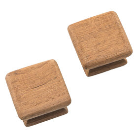 Whitecap Teak Square Drawer Knobs, 2-pk.