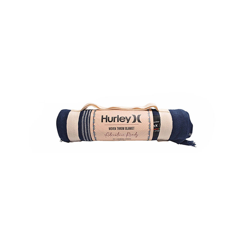 Hurley Cotton Woven Throw, White/Grey/Tan Stripe image number 3