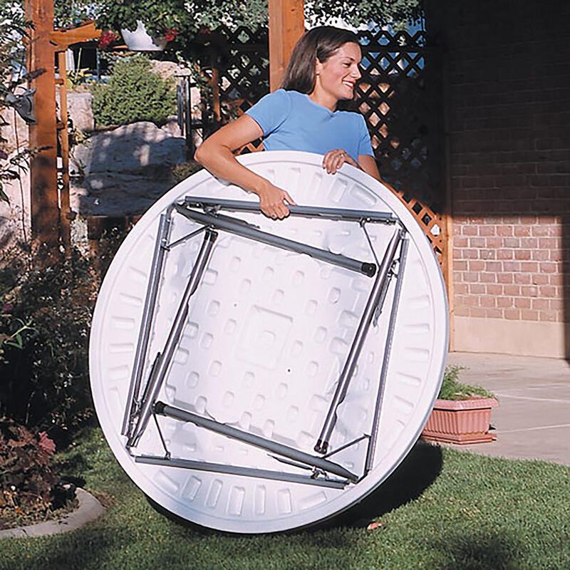 Round Commercial Folding Table, 46" image number 6