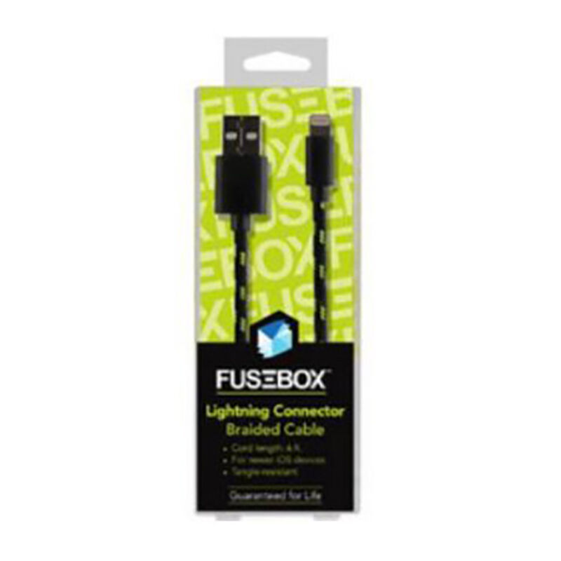 FuseBox Sync and Charge Lightning Connector Braided Cable, 6' image number 1