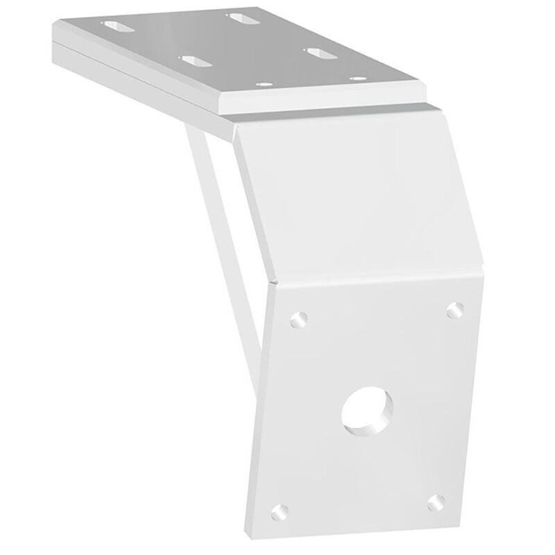 Power-Pole Deck Mount, 8" Aft, 6" Drop, White