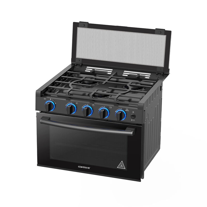 CONTOURE AA-17BK RAPIDCOOK 17" 3-Burner Drop-In Gas Range, Black image number 7