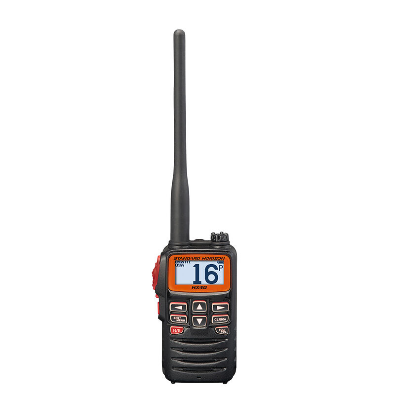 Standard Horizon HX40 Handheld 6W Ultra Compact Marine VHF Transceiver w/FM Band image number 1