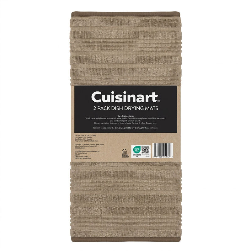 Cuisinart 2 Pack 18 in x 24 in Brown Dish Drying Mats image number 2