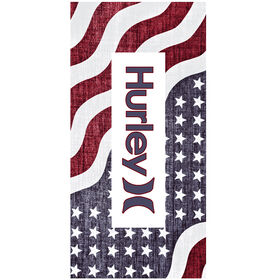 Hurley Americana Printed Beach Towel - 36 x 70 in, Americana