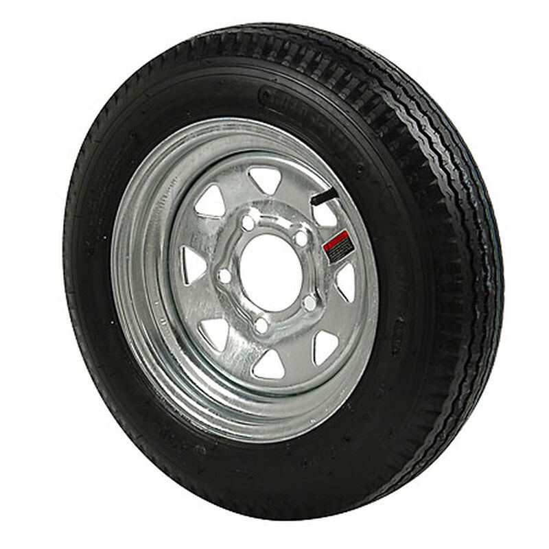 Kenda Loadstar 4.80 x 12 Bias Trailer Tire w/5-Lug Galvanized Spoke Rim image number 1