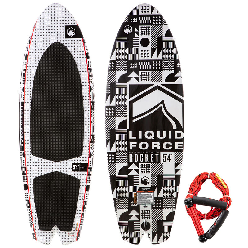 Liquid Force Rocket Wakesurfer Board with Handle & Rope image number 1