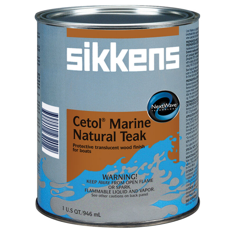 Cetol Marine Natural Teak Wood Finish, Quart image number 1