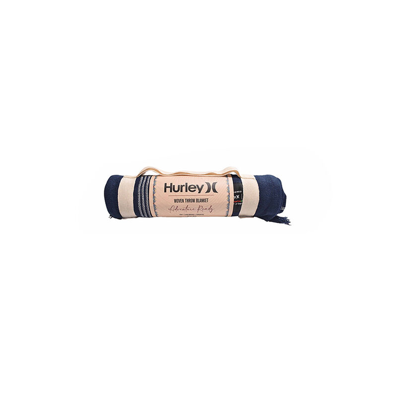 Hurley Cotton Woven Throw - Blue/White Stripe image number 3