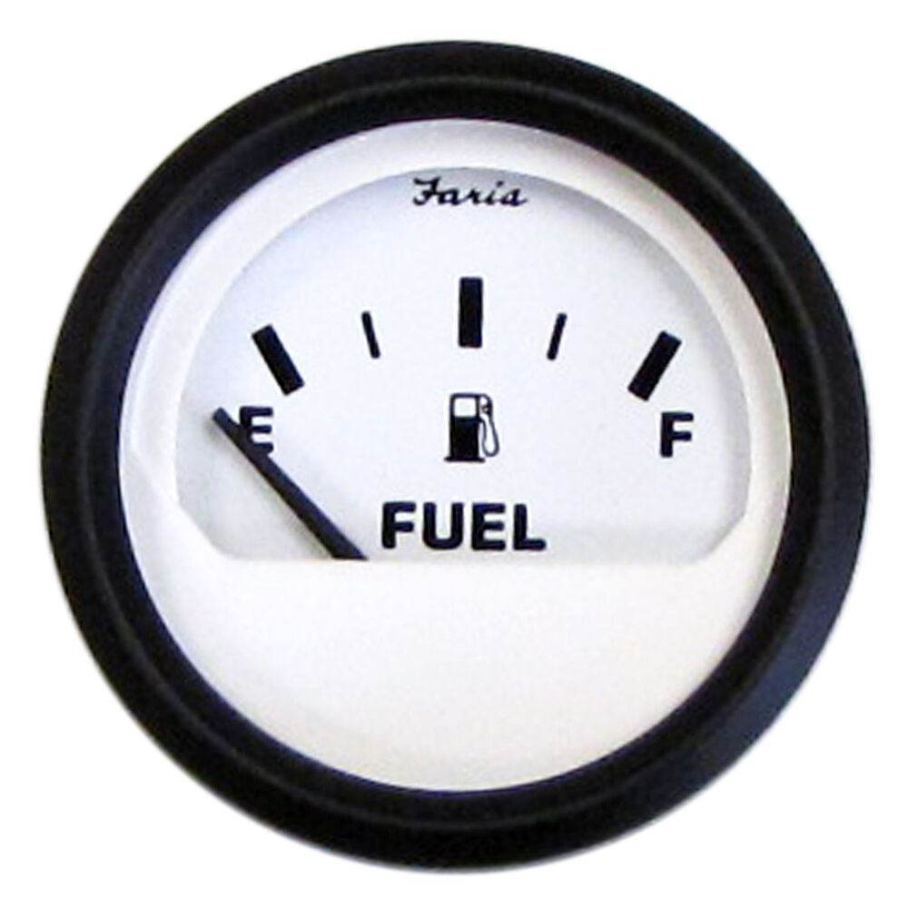 Faria 2" Euro White Series Fuel Level Gauge Overton's