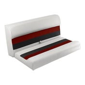 Toonmate Deluxe 36" Lounge Seat Top - White/Red/Charcoal