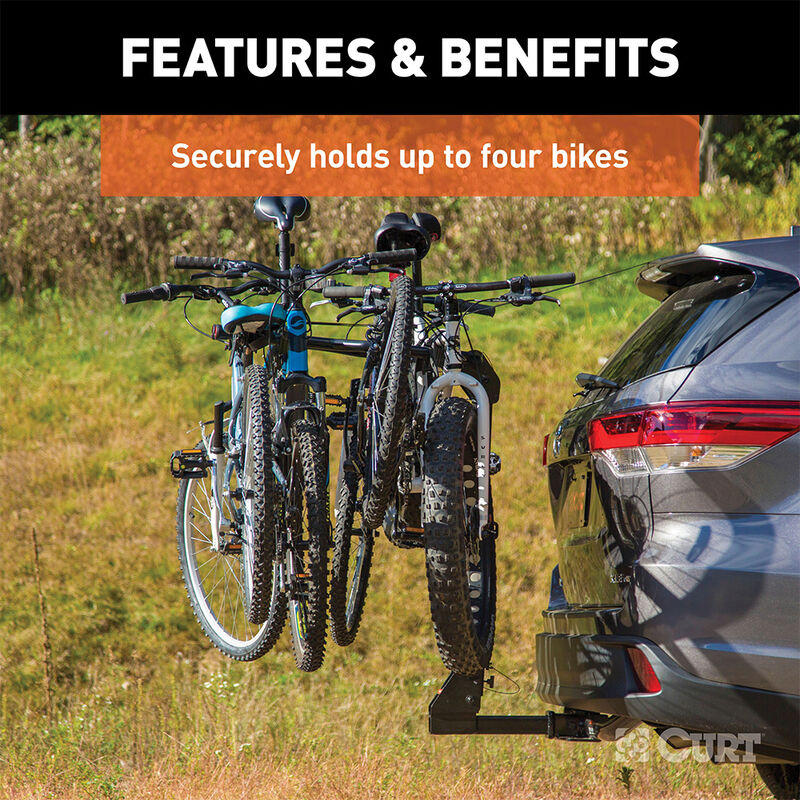 CURT Premium Hitch-Mounted 4 Bike Rack, 2in Shank (18064) image number 5