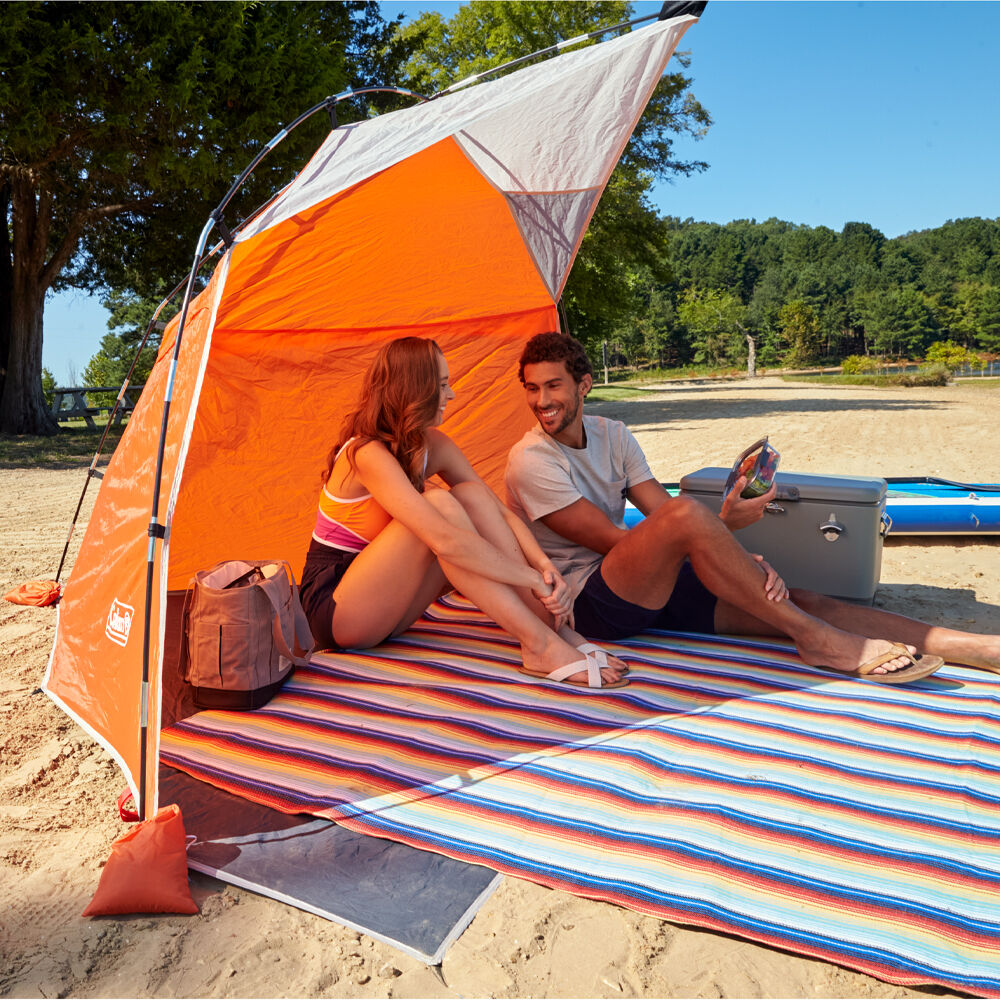 Coleman Skyshade Large Compact Beach Shade, Tiger Lily