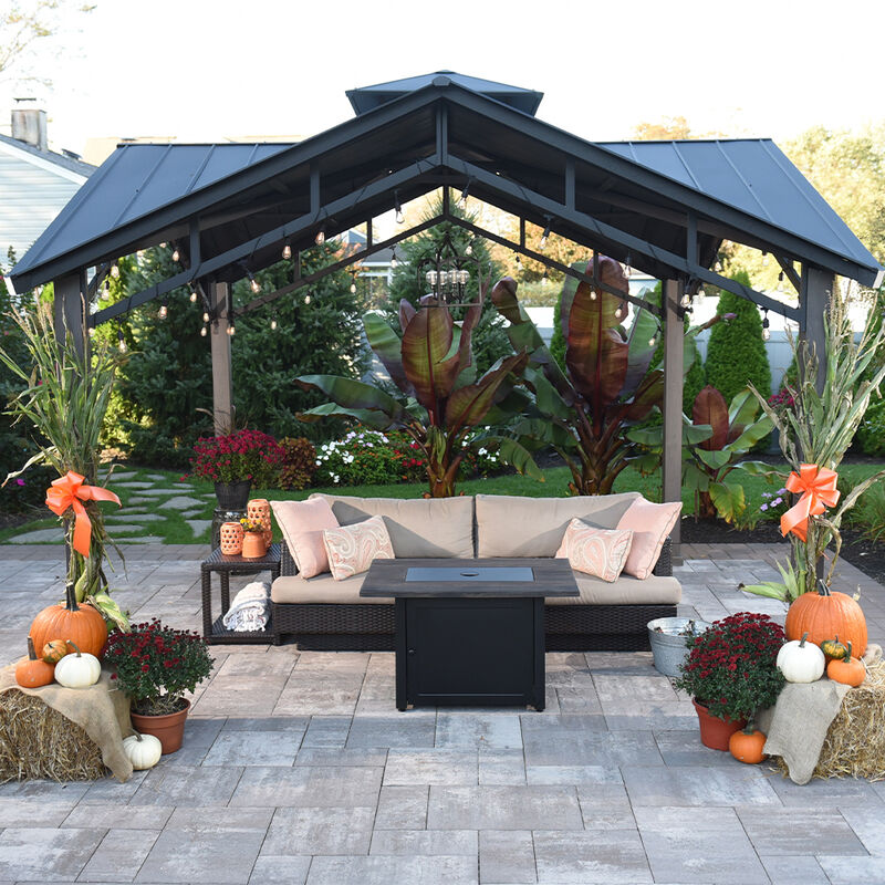 Endless Summer Marc Outdoor Rectangular Steel Frame LP Gas Fire Pit image number 5