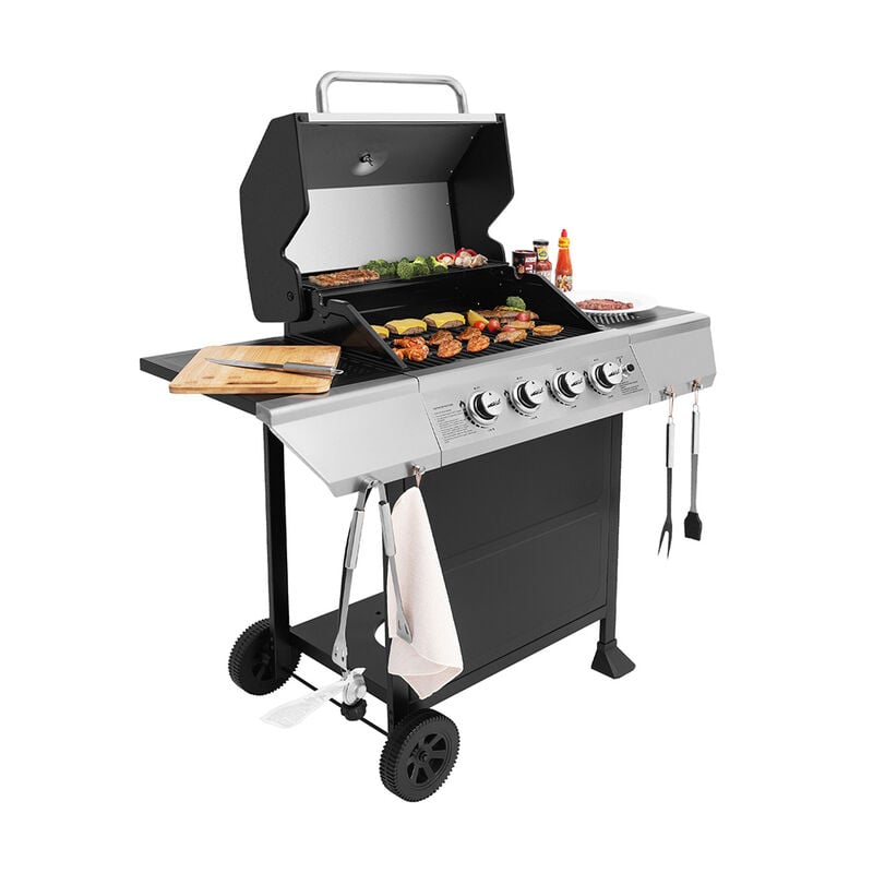 Royal Gourmet 4-Burner Propane Gas Grill with 2 Side Shelves image number 15