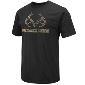 Realtree Men&rsquo;s Camo-Fill Logo Short-Sleeve Tee