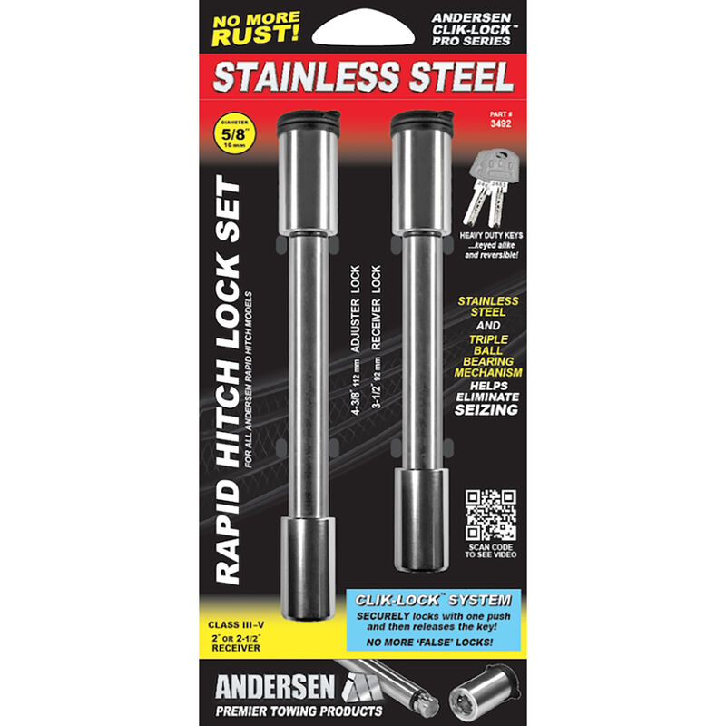 Andersen Stainless Steel Rapid Hitch Lock Set image number 4