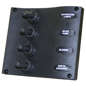 Seasense Marine Splash-Proof 4-Gang Switch Panel