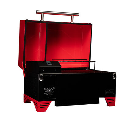 Asmoke AS350 Portable Wood Pellet Grill and Smoker, Burgundy Red