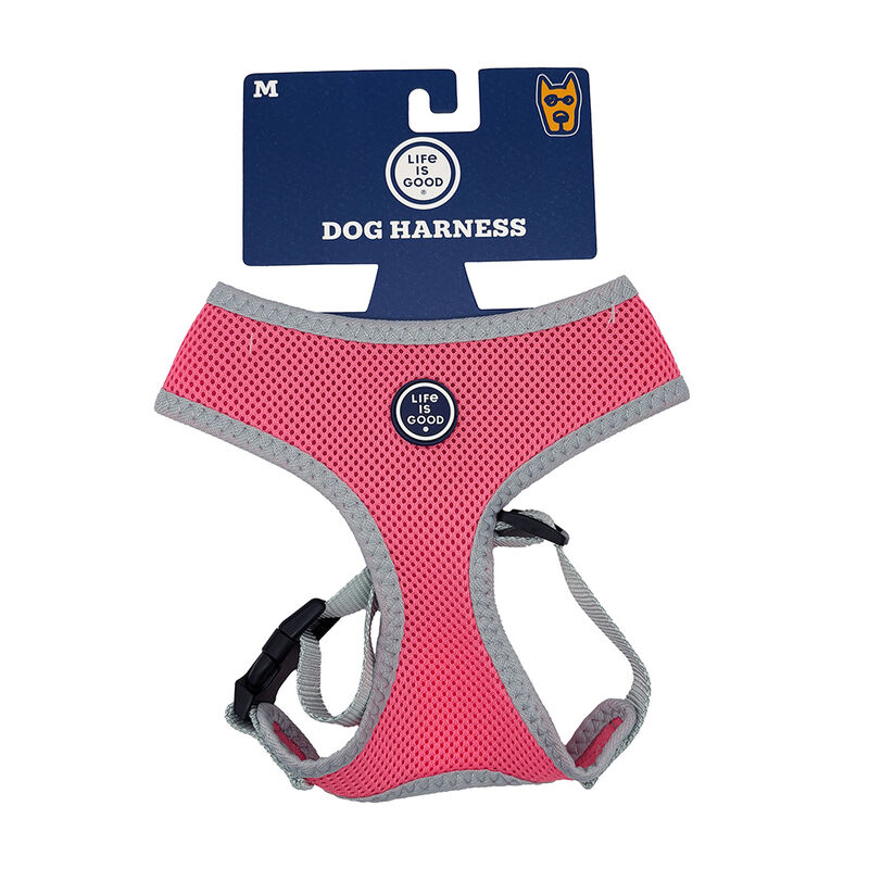 Life is Good Mesh Dog Harness, Medium, Pink image number 3