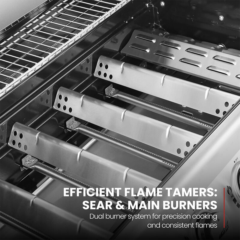 Royal Gourmet GA Series 6-Burner Gas Grill with Sear Burner and Side Burner image number 14