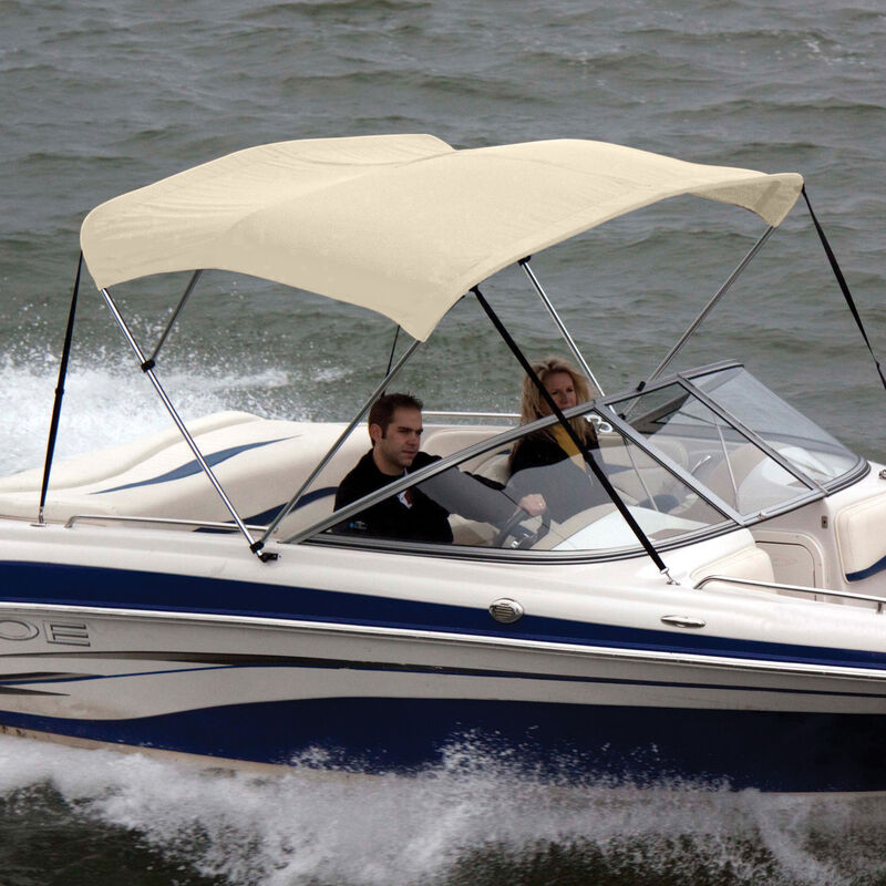 Shademate Polyester 3-Bow Bimini Top, 5'L x 32"H, 85"-90" Wide image number 4