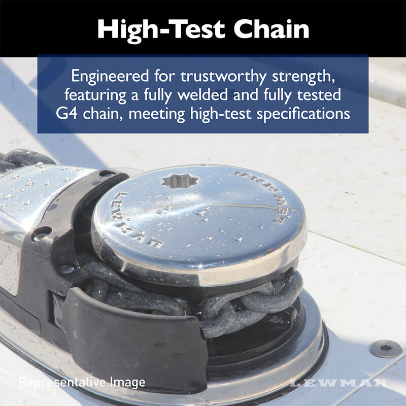 Lewmar Anchor Rode - 10' 1/4" G4 Chain, 150' 1/2" 8-Plait Rope with 5/16" Shackle image number 4