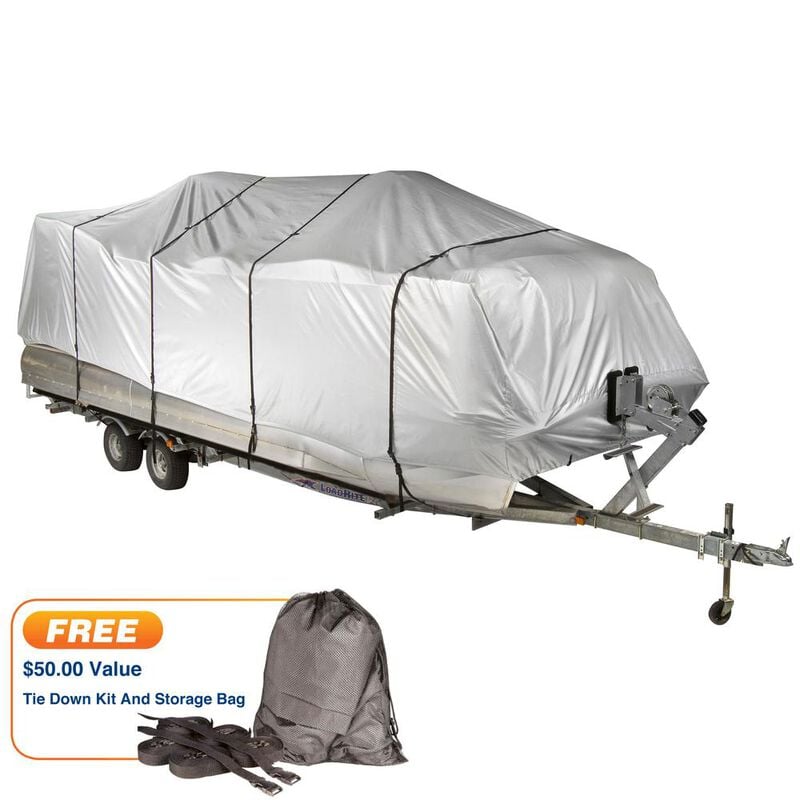 Covermate HD 600 Pontoon Boat Mooring And Storage Cover 21'-24'L 102'' Max Beam image number 1