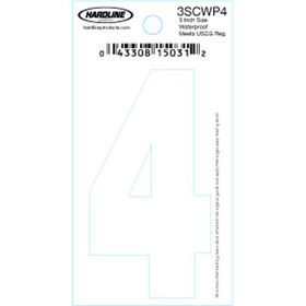 Hardline 3" Vinyl Boat Numbering 3SCWP4