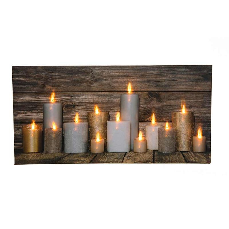 Lighted Candle Canvas Art image number 1