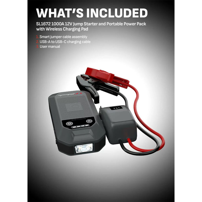 Schumacher SL1672 4-in-1 Lithium Jump Starter and 1000A Portable Power Pack image number 2