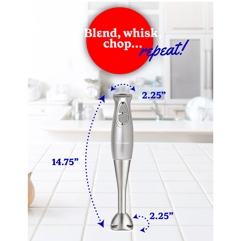 Betty Crocker 2-Speed Corded Electric Hand Blender, Silver image number 6
