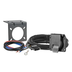 CURT 58980 Dinghy Towing Electrical Adapter, 4-Way Flat to 7-Way RV Blade