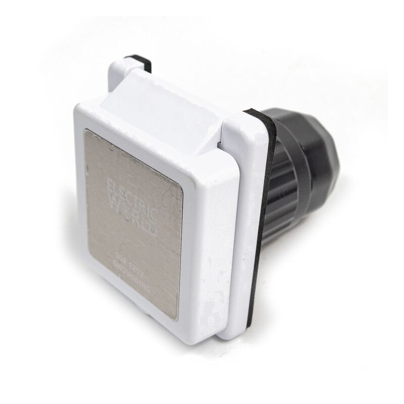  Electric World 30A RV Inlet in White w/Stainless Steel Cover image number 3