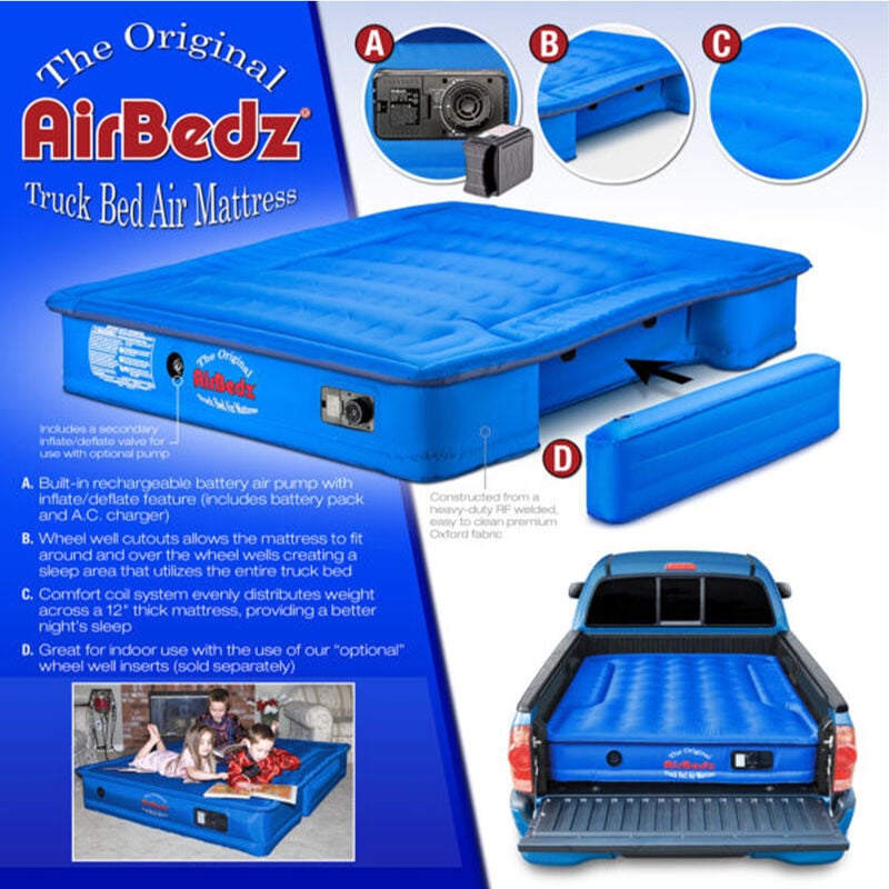 Pittman Outdoors AirBedz Original Full-Size Truck Bed Air Mattress with Built-In Air Pump, Blue image number 3